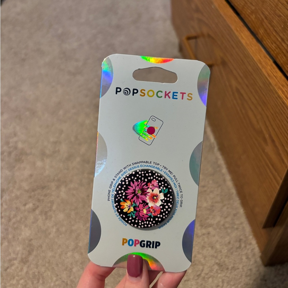 BRAND NEW PopSocket Floral Black PopGrip